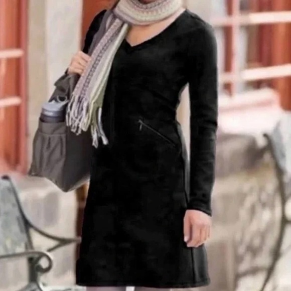 ATHLETA Celebration Ponte Knit Dress Size XS Black - Picture 1 of 8